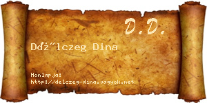 Délczeg Dina névjegykártya